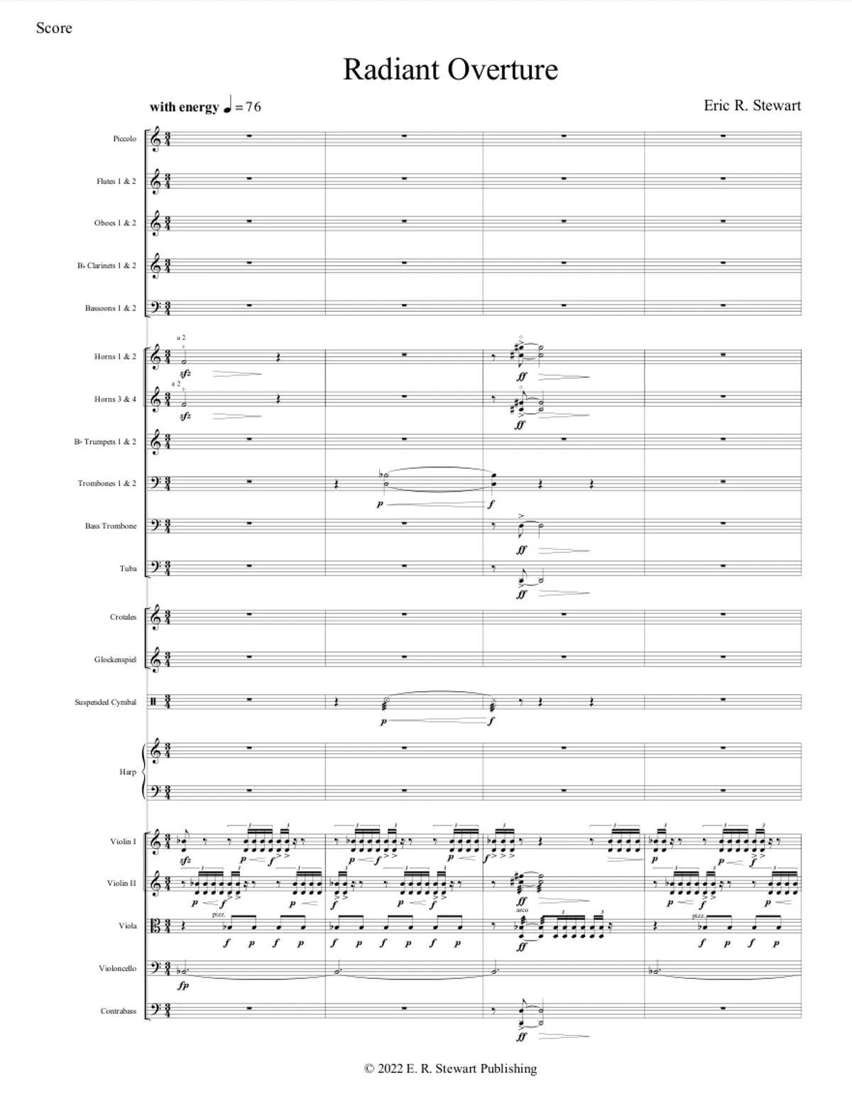 Radiant Overture for orchestra (2022)